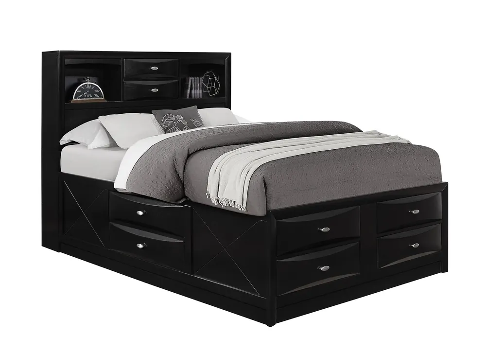 Linda Black Full Bed - Global Furniture USA
