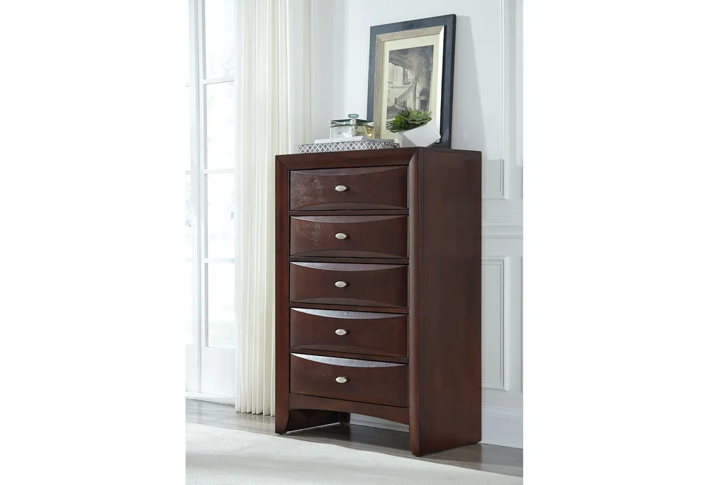 LINDA NEW MERLOT CHEST - Global Furniture USA