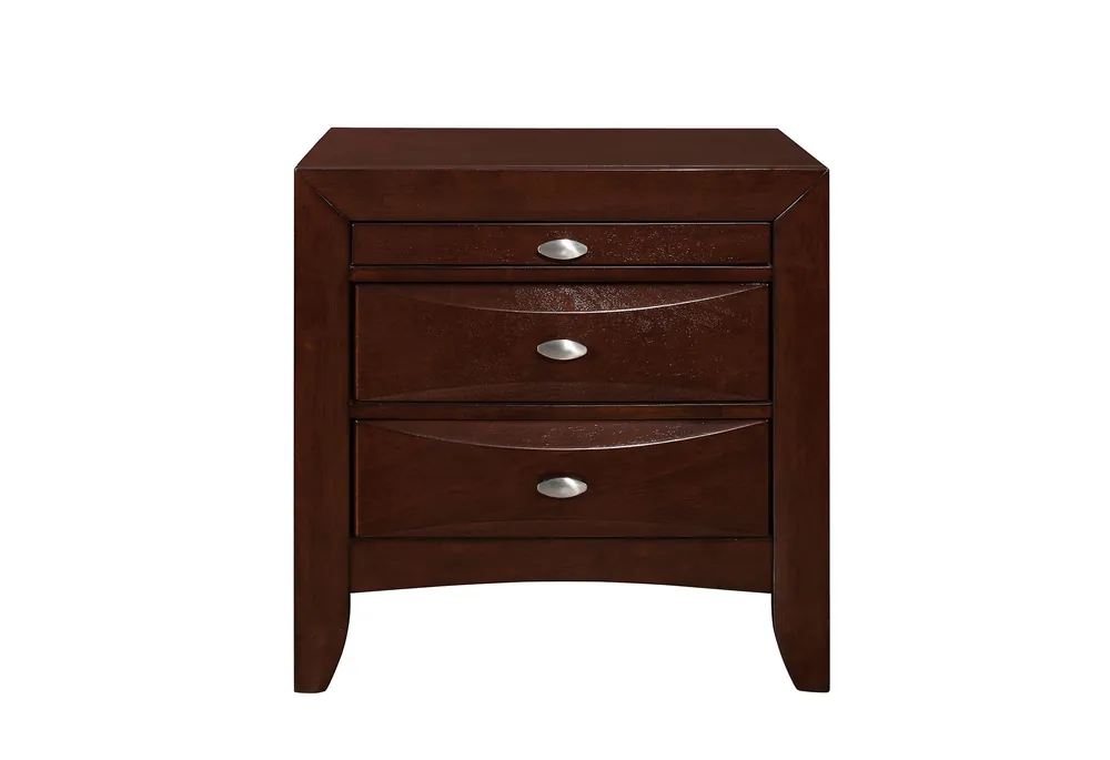 LINDA NEW MERLOT NIGHTSTAND - Global Furniture USA