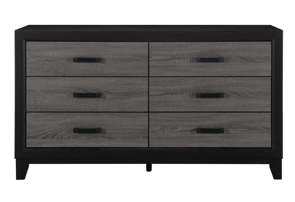 LISBON GREY AND BLACK DRESSER - Global Furniture USA