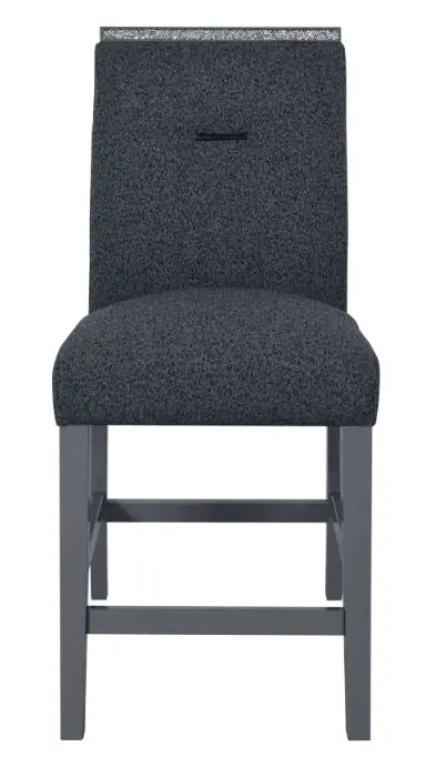 MONACO DARK GREY BAR STOOL KIT OF 2 - Global Furniture USA