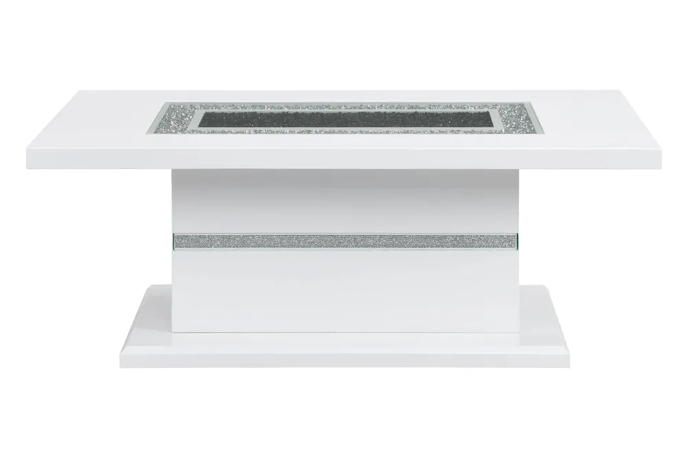 MONACO WHITE COFFEE TABLE - Global Furniture USA