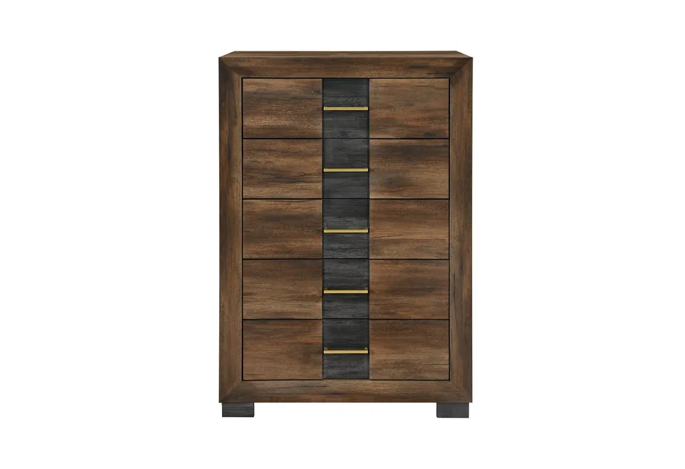 OPTIMUS BROWN/BLACK CHEST - Global Furniture USA