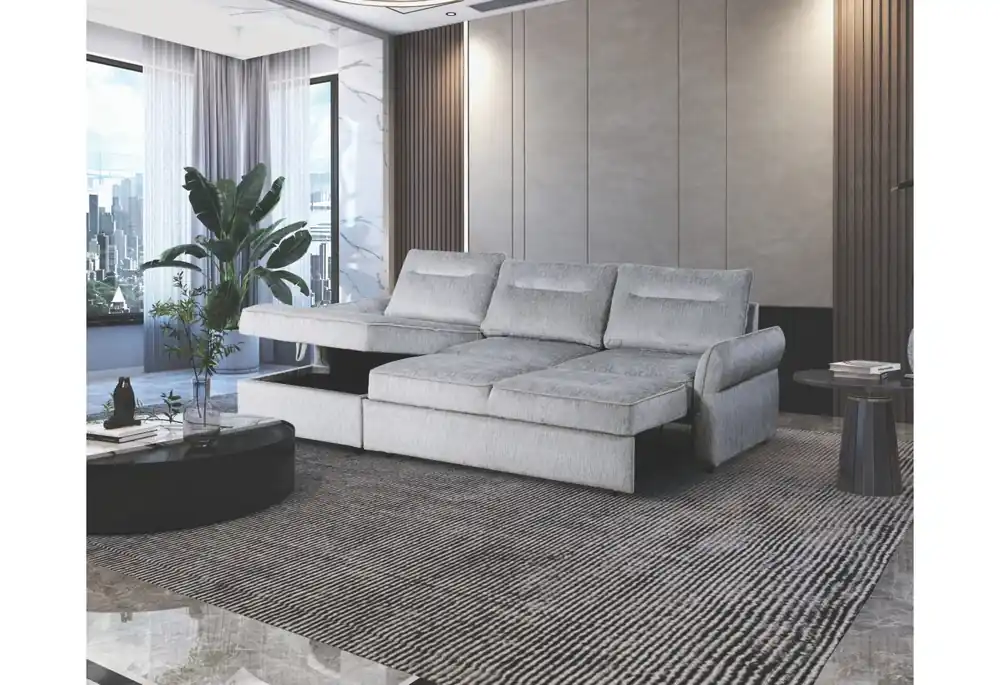 U0301 Grey Pull Out Sofa Bed - Global Furniture USA