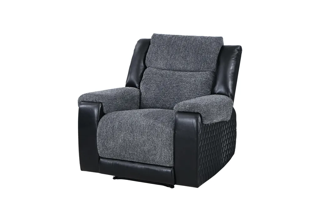 U5914 GREY/BLACK RECLINER - Global Furniture USA