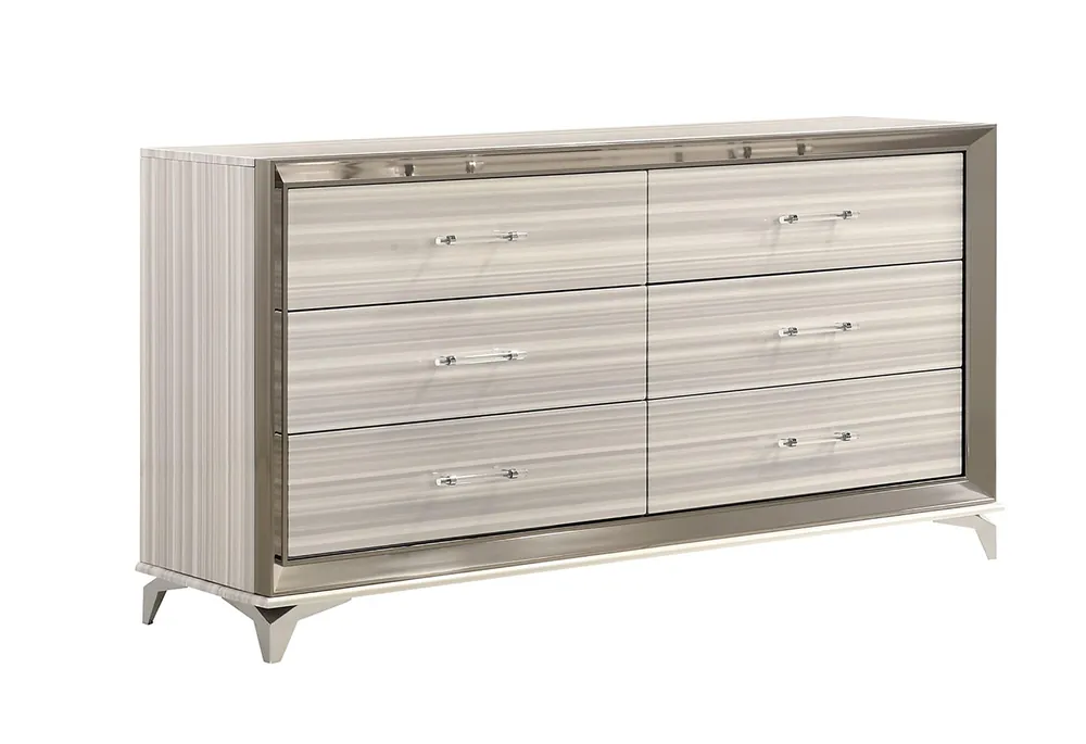 ZAMBRANO WHITE DRESSER - Global Furniture USA