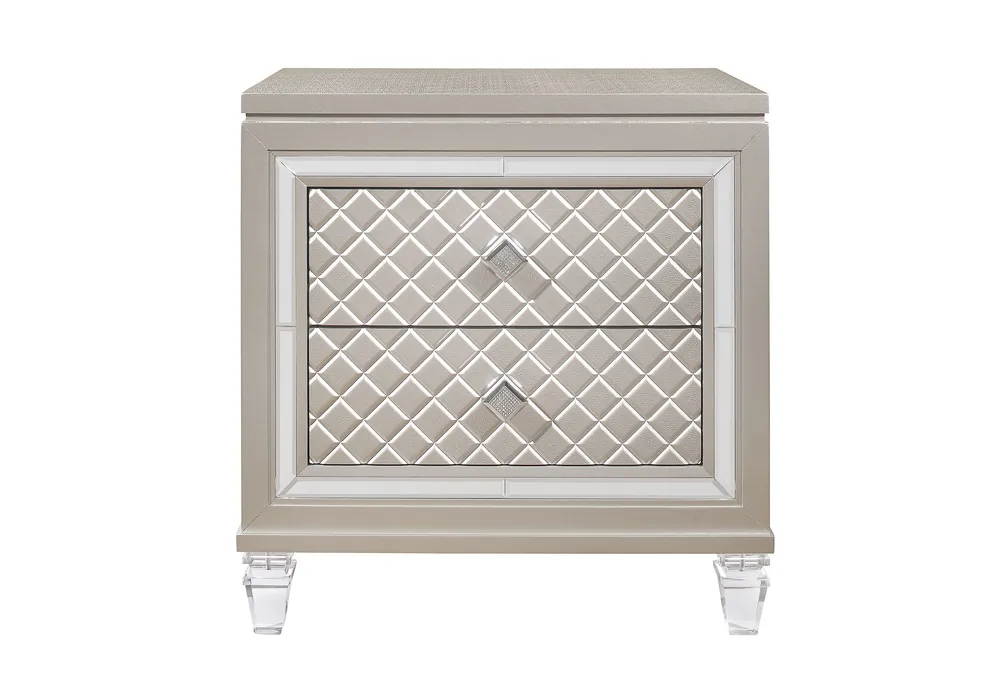 PARIS CHAMPAGNE NIGHTSTAND - Global Furniture USA