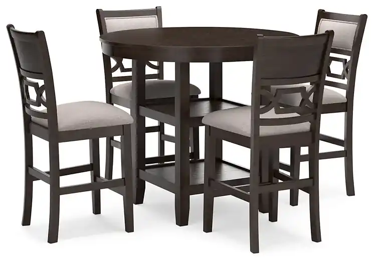 Langwest Counter Height Dining Table and 4 Barstools (Set of 5) - Factory Furniture Outlet Store