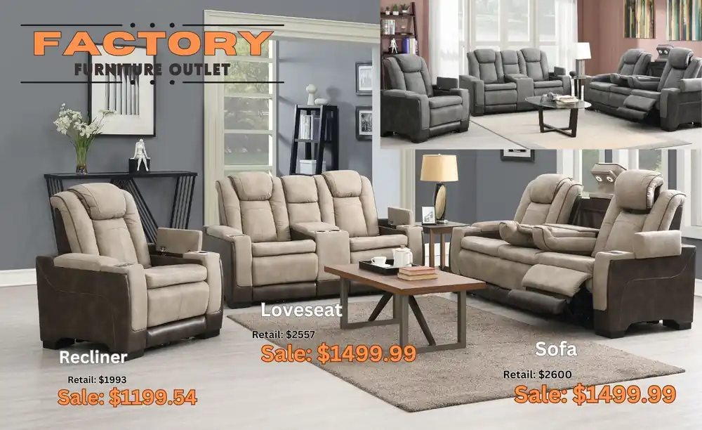Fredrick Reclining Living Room Set - Factory Furniture Outlet Store