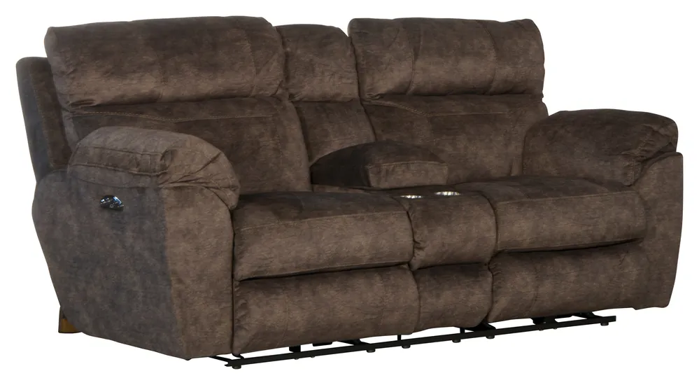 Sedona Pwr Headrest Lay Flat Recl Cnsl Loveseat w/Stg & Cupholders - Catnapper