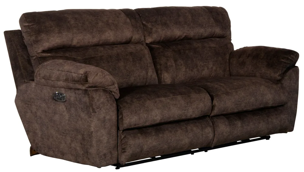 Sedona Pwr Hdrst w/Lumbar Lay Flt Rcl Cnsl Loveseat w/Stg & Cphldrs - Catnapper