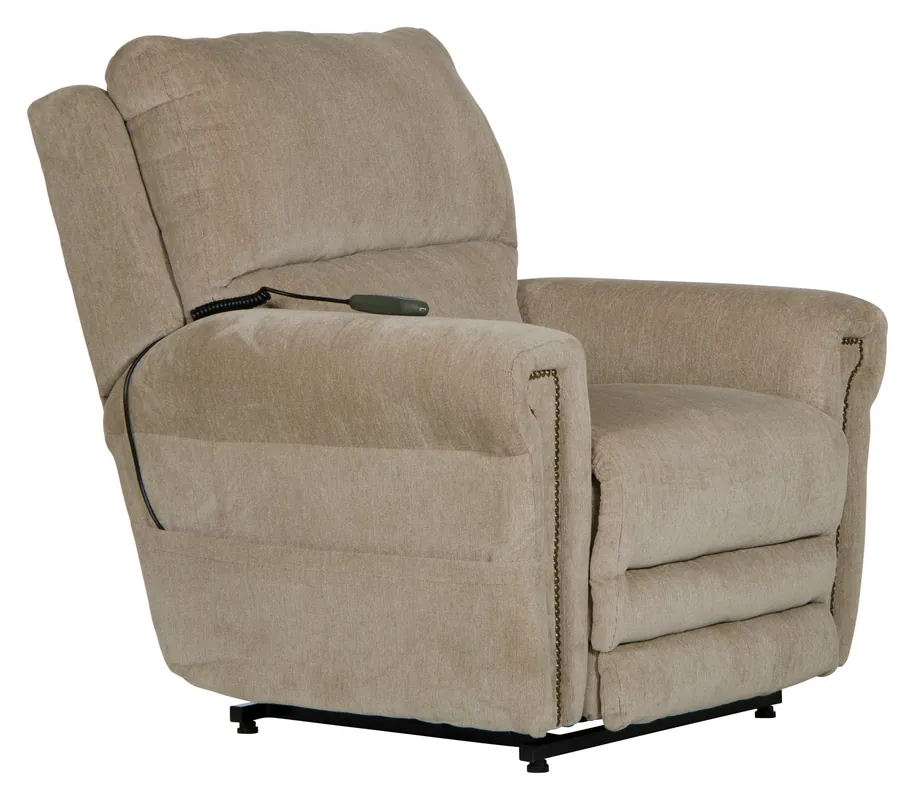 Warner Power Headrest w/Lumbar Power Lay Flat Recliner - Catnapper