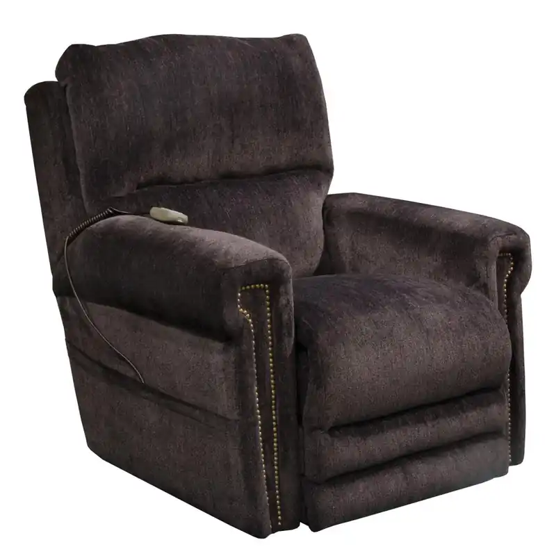 Catnapper Warner Power Headrest w/Lumbar Power Lay Flat Recliner in Slate 764862