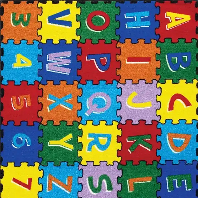 Abbey Alphabet/Multi 4' 9" X 6' 9" Area Rug - FOA East