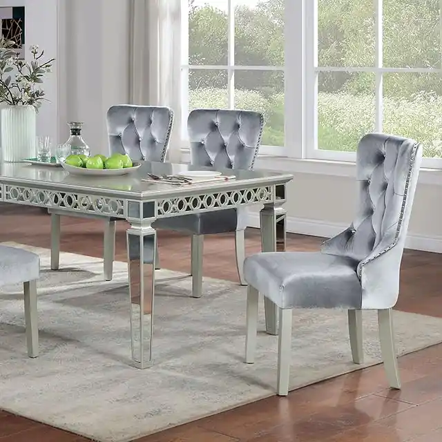 ADALIA Dining Table, Silver - FOA East