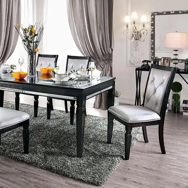 Alena Black/Silver Dining Table - FOA East