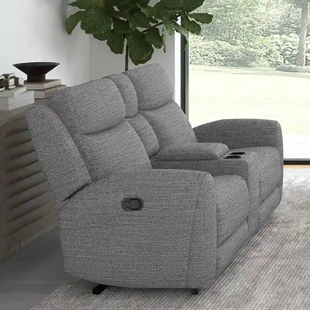 Antonius Manual Recliner Loveseat w/ Console - FOA East