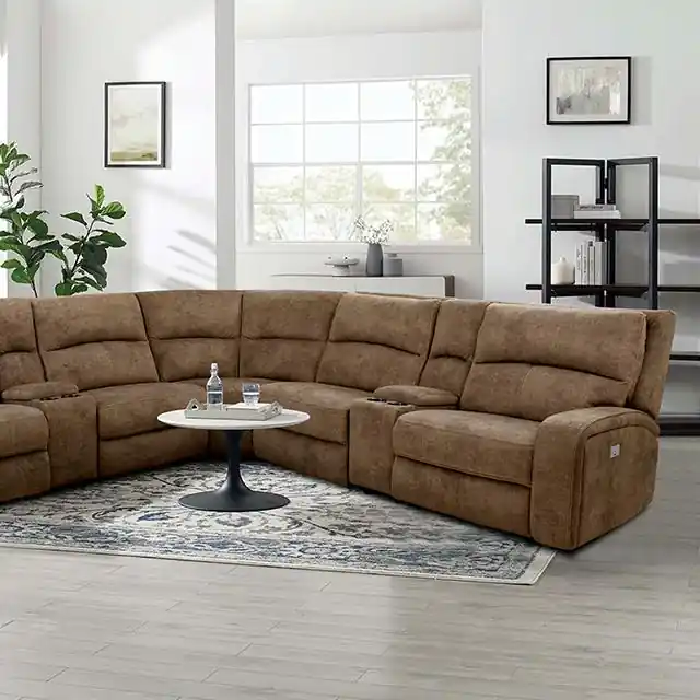 APOSTOLOS Power Sectional, Brown - FOA East
