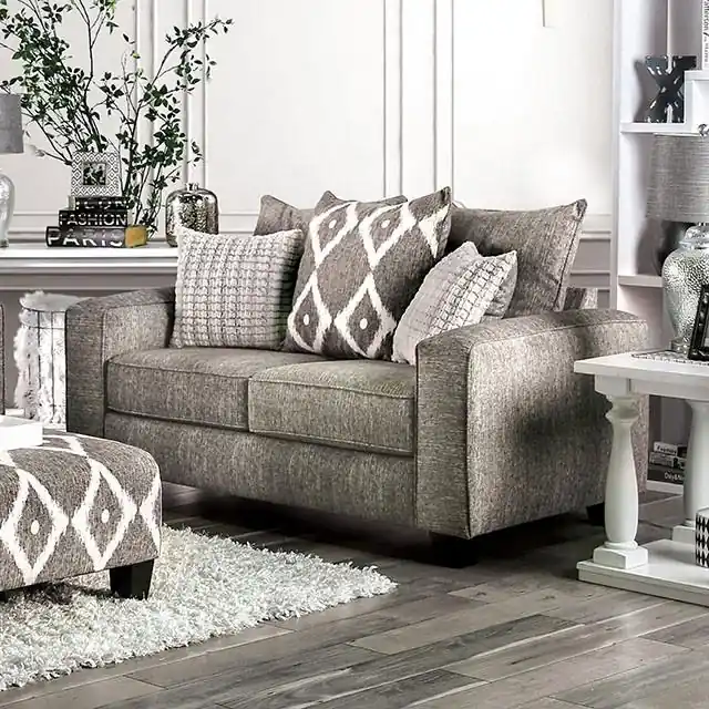 Basie Gray Love Seat - FOA East
