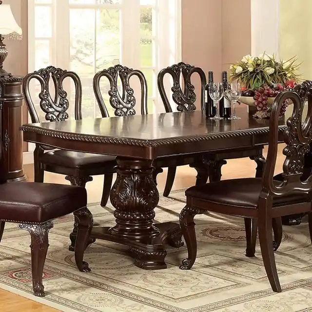 Bellagio Brown Cherry Dining Table w/ 2 Leaves - FOA East