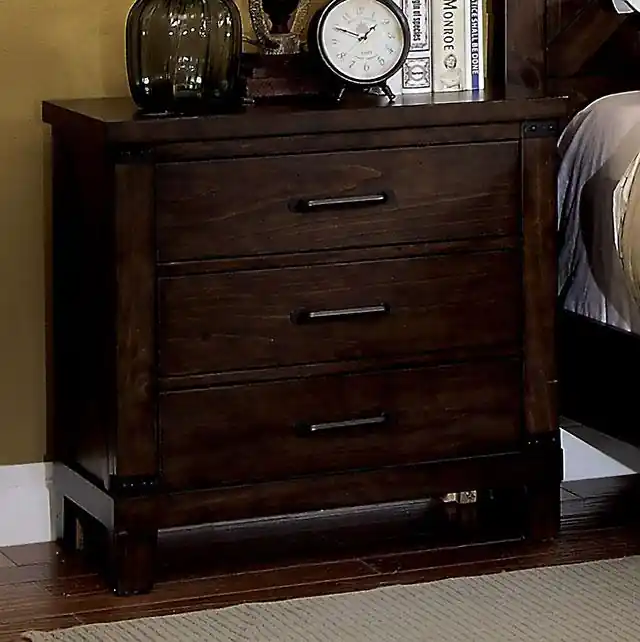 Bianca Dark Walnut Night Stand - FOA East
