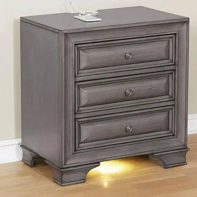 Brandt Gray Night Stand - FOA East