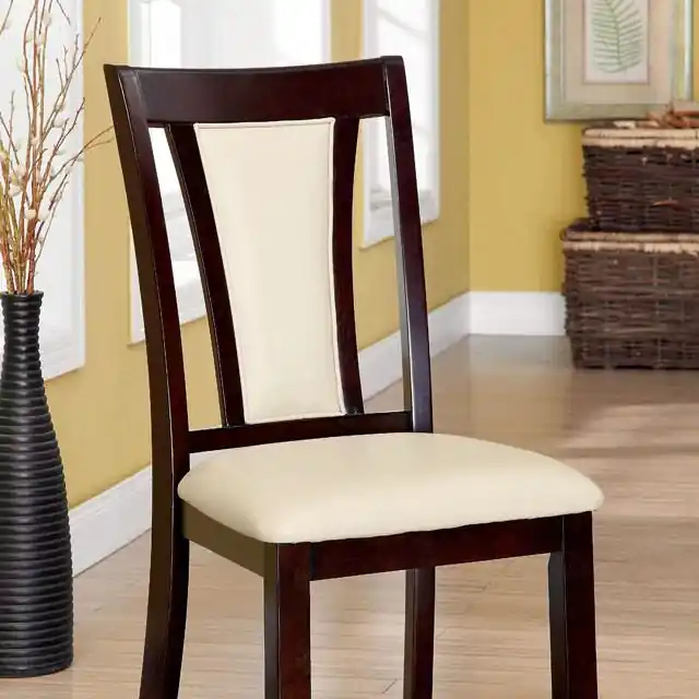BRENT Dark Cherry/Ivory Side Chair (2/CTN) - FOA East