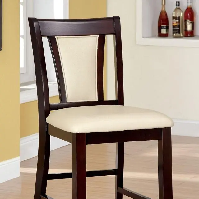 BRENT II Dark Cherry/Ivory Counter Ht. Chair (2/CTN) - FOA East