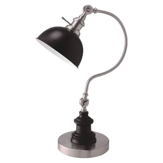 Briar Stain Nickel Table Lamp - FOA East
