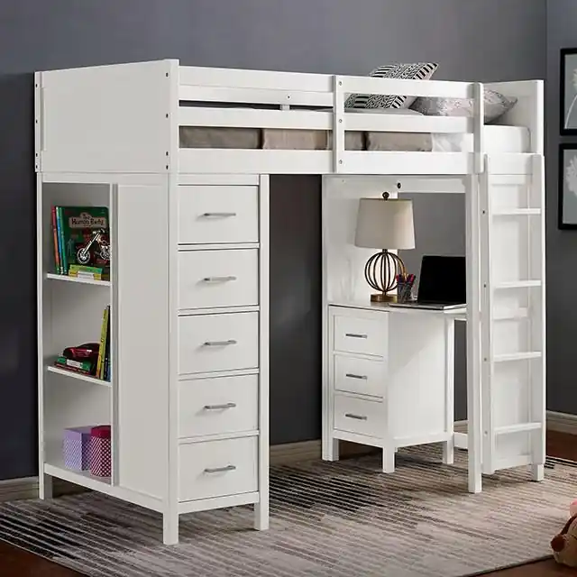 CASSIDY Twin Loft Bed w/ Drawers - FOA East