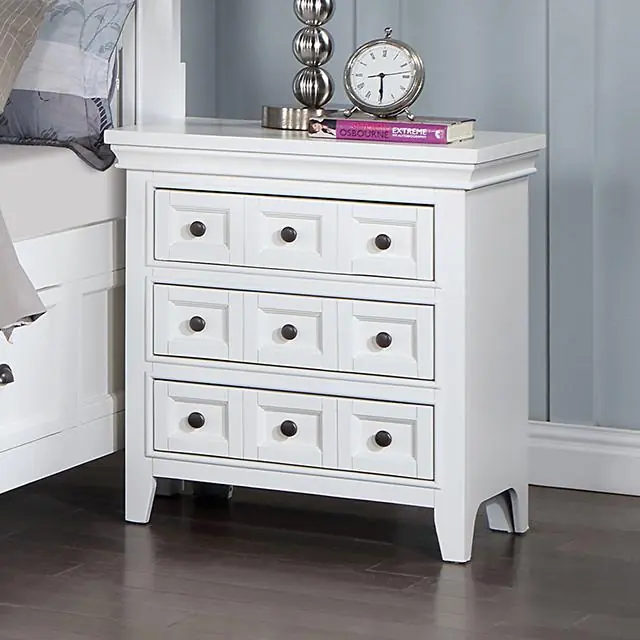 CASTILE Night Stand w/ USB, White - FOA East