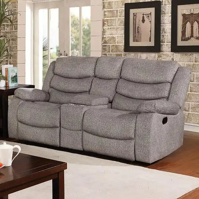 Castleford Light Gray Console Love Seat - FOA East