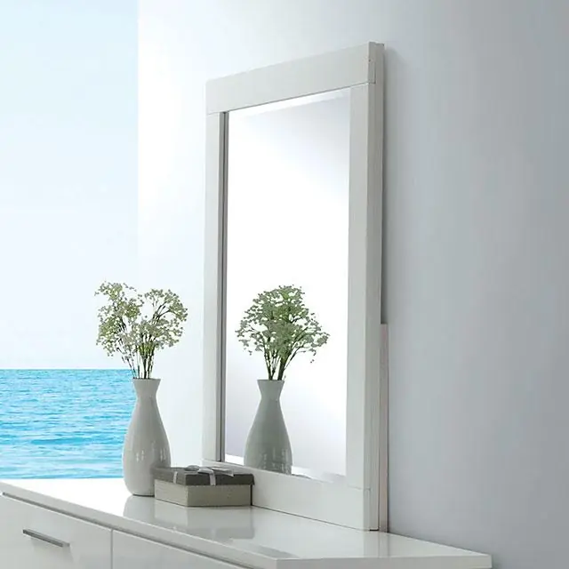 Christie Glossy White Mirror - FOA East