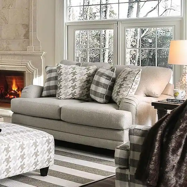 Christine Light Gray Love Seat - FOA East