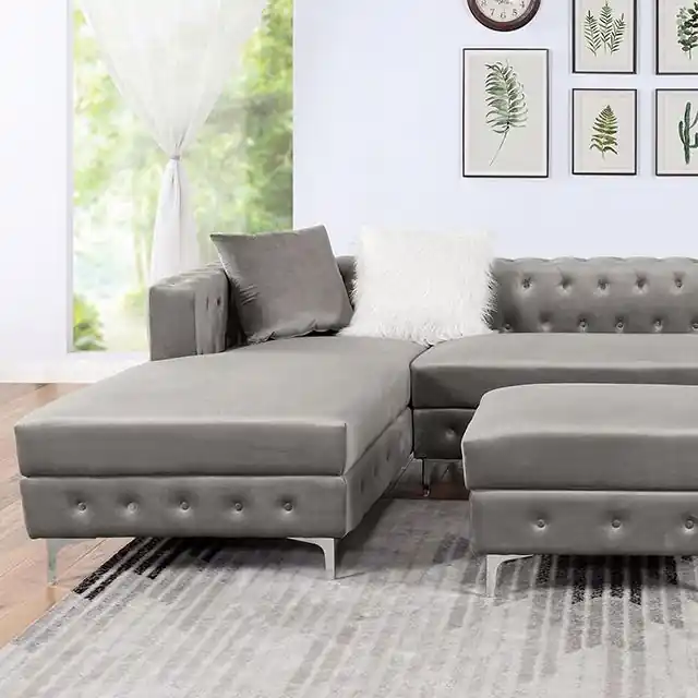 CIABATTONI Sectional, Gray - FOA East
