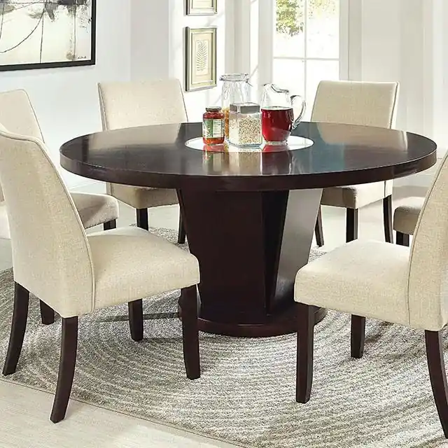 Cimma Espresso Round Dining Table - FOA East