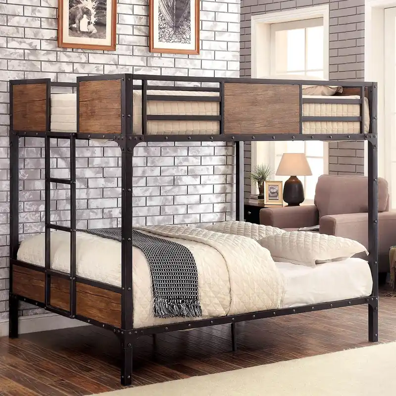 CLAPTON Black Full/Full Bunk Bed - FOA East