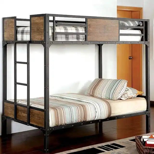CLAPTON Black Twin/Twin Bunk Bed - FOA East