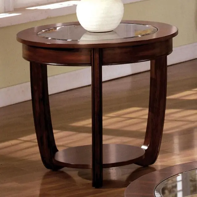 Crystal Falls Dark Cherry End Table - FOA East