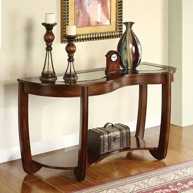Crystal Falls Dark Cherry Sofa Table - FOA East