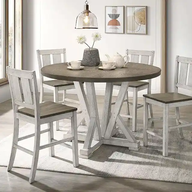 DAKOTA Counter Ht. Table, A. White/Ash Brown - FOA East