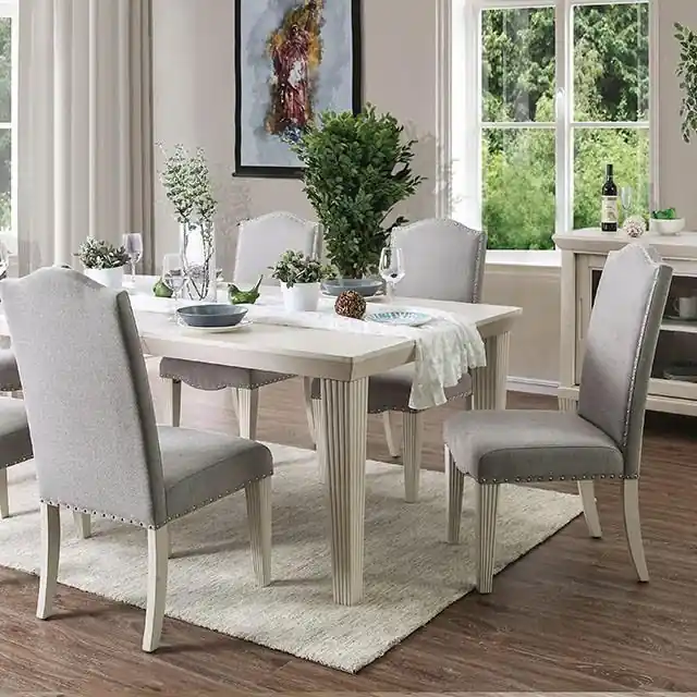 Daniella Antique White Dining Table - FOA East