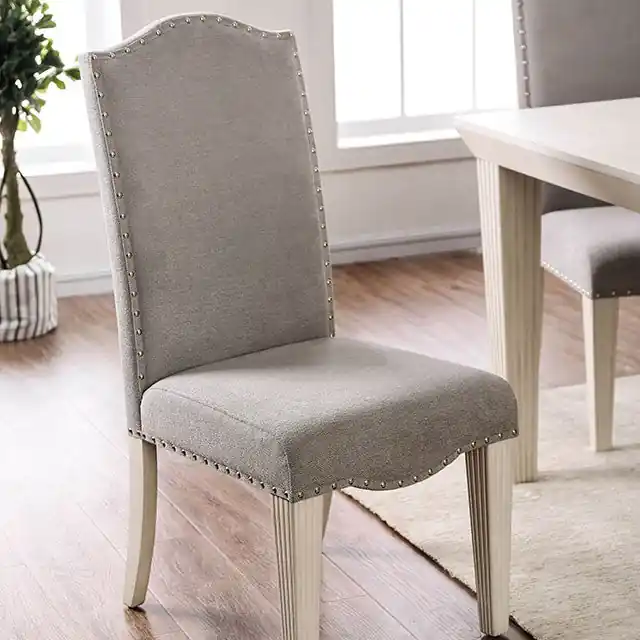 Daniella Gray/Antique White Side Chair (2/CTN) - FOA East