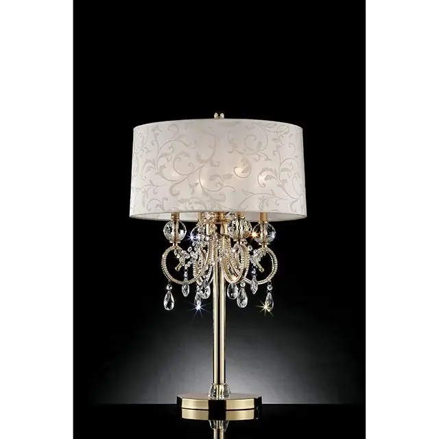 Deborah Gold 33"H Gold Table Lamp - FOA East