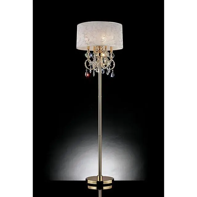Deborah Gold 63"H Gold Floor Lamp - FOA East