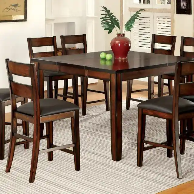 DICKINSON II Dark Cherry Counter Ht. Table w/ 18" Leaf - FOA East