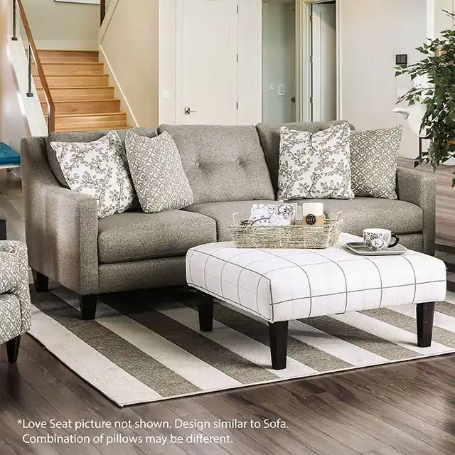 Dorset Light Gray Love Seat - FOA East