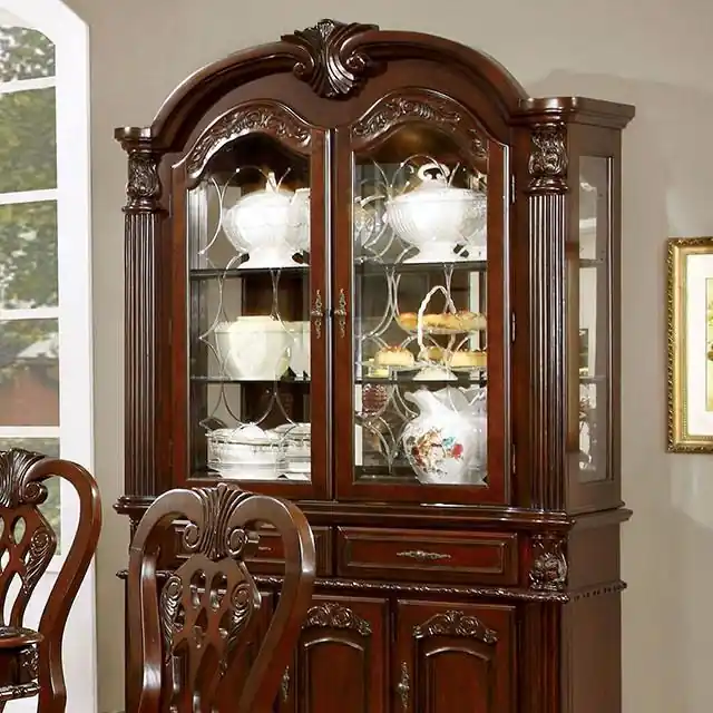 ELANA Brown Cherry Hutch & Buffet, Cherry - FOA East