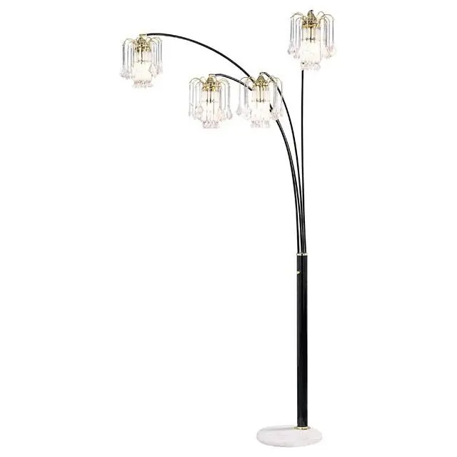 Elouise Black/Gold Arch Lamp - FOA East