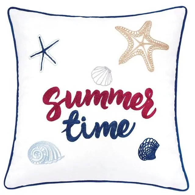 Emmie White 20" X 20" Pillow, Summer Time - FOA East